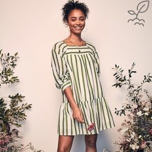 HappyxNature Kate Hudson Drop Hem Striped Dress